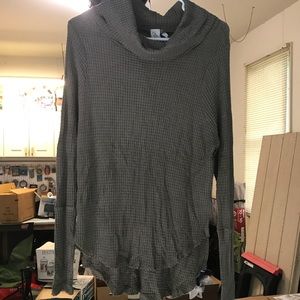 Green cowl neck sweater